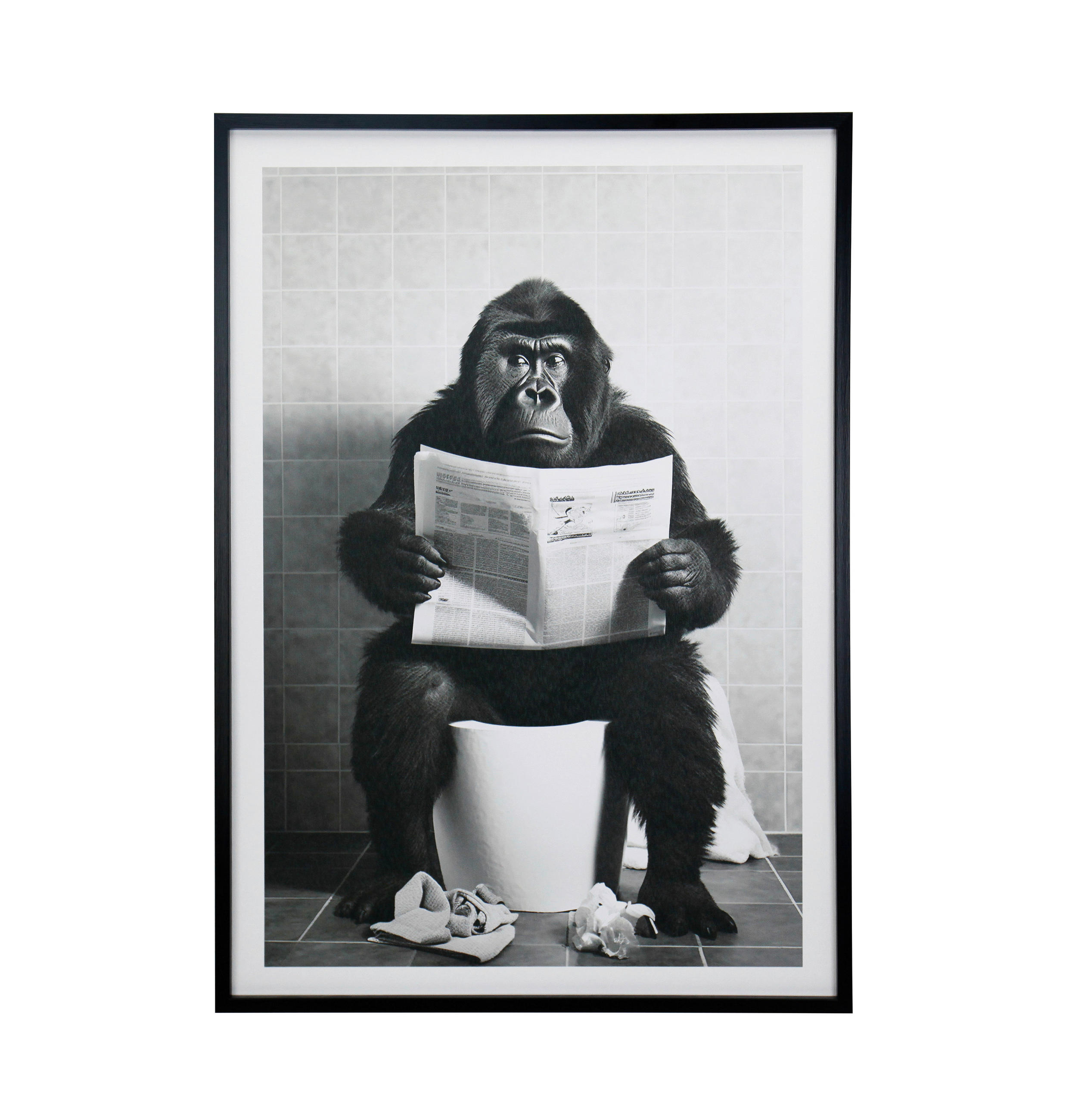 KUNSTDRUCK Tiere 50/70 cm  - Schwarz, Trend, Holzwerkstoff/Kunststoff (50/70cm) - Monee