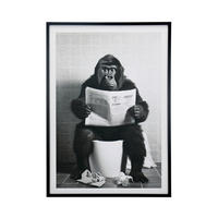 KUNSTDRUCK Tiere 50/70 cm  - Schwarz, Trend, Holzwerkstoff/Kunststoff (50/70cm) - Monee