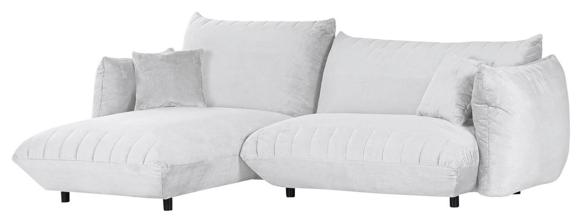 HÖRNSOFFA i plysch vit  - vit/svart, Klassisk, textil/plast (170/270cm) - MID.YOU