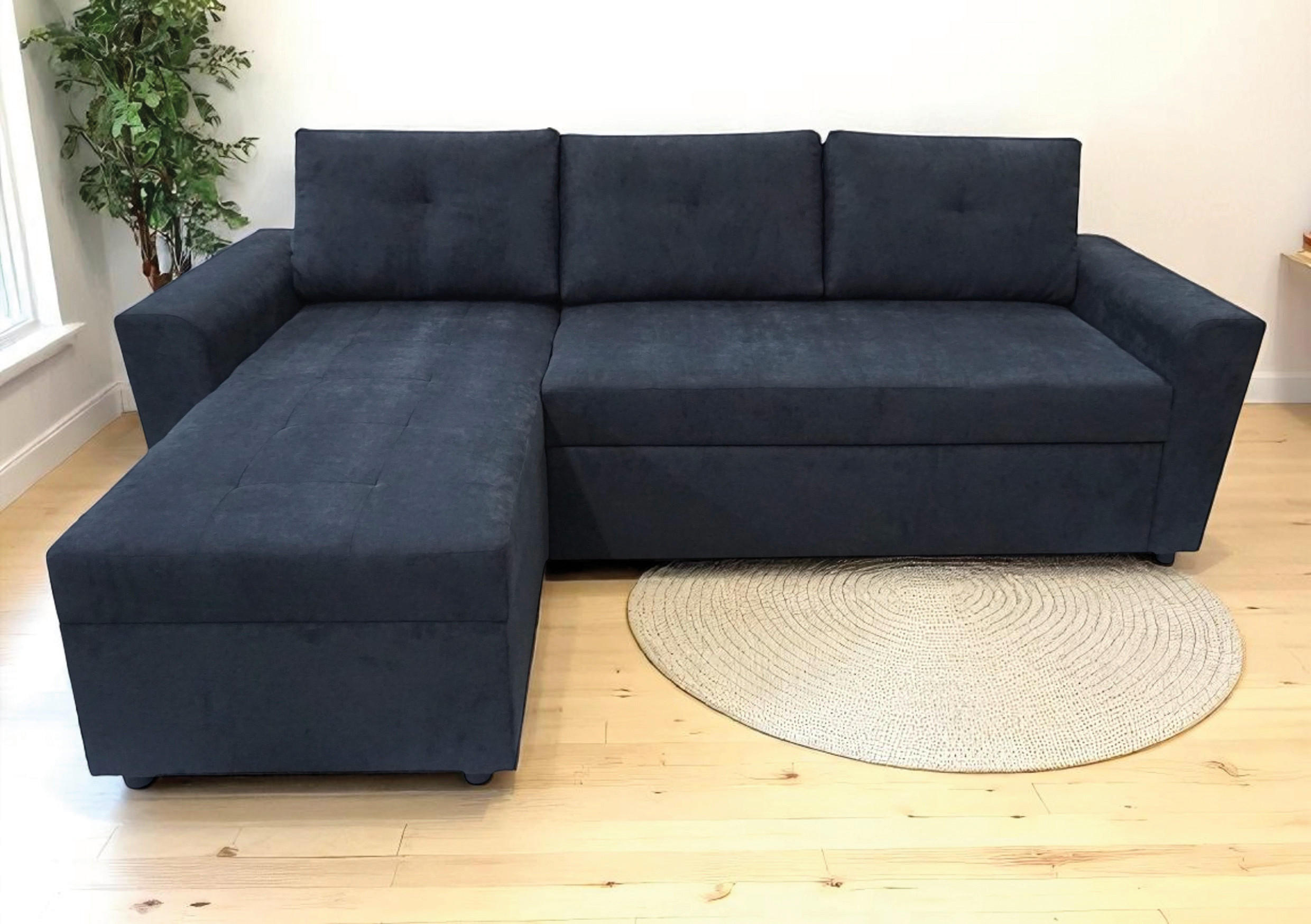 ECKSOFA TERMOLI Anthrazit Jacquard  - Anthrazit/Schwarz, Design, Kunststoff/Textil (155/231cm) - MID.YOU