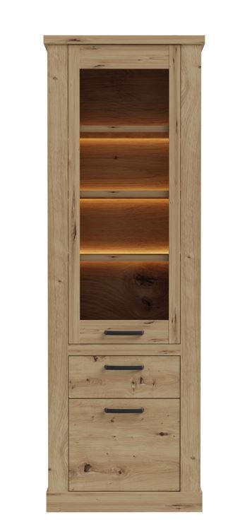 Vitrină, culoare lemn stejar