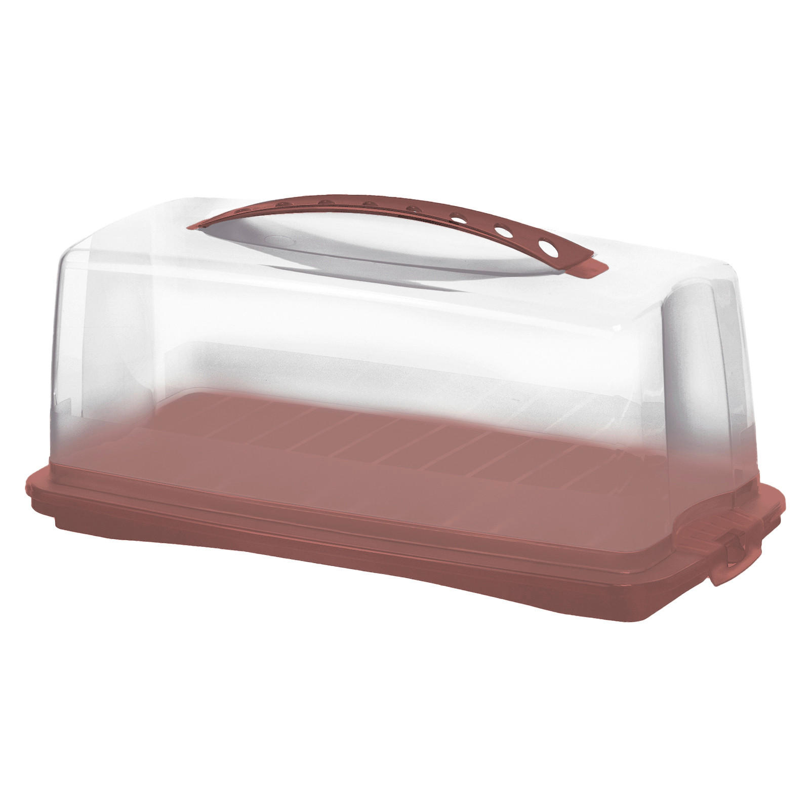 KUCHENTRANSPORTBOX - Klar/Rostfarben, KONVENTIONELL, Kunststoff (36/16,5/16,5cm) - Rotho