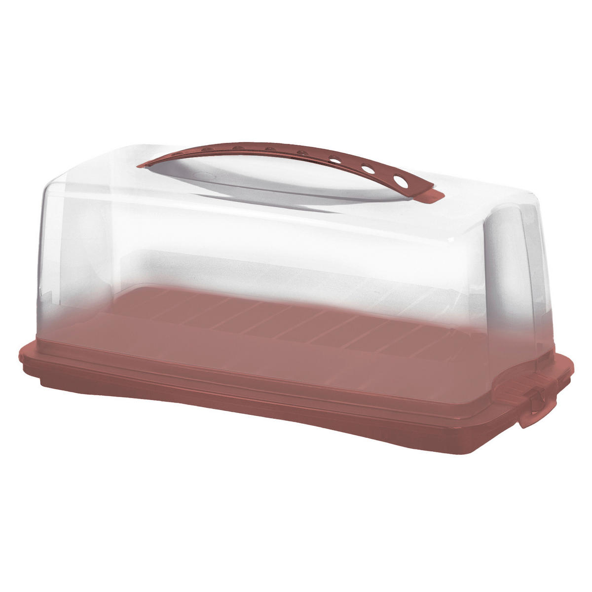 KUCHENTRANSPORTBOX - Klar/Rostfarben, KONVENTIONELL, Kunststoff (36/16,5/16,5cm) - Rotho