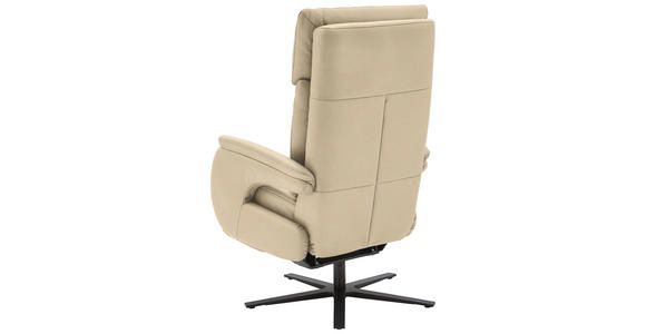 RELAXSESSEL in Textil Ecru - Ecru/Schwarz, Design, Textil/Metall (70/117/85cm) - Dieter Knoll