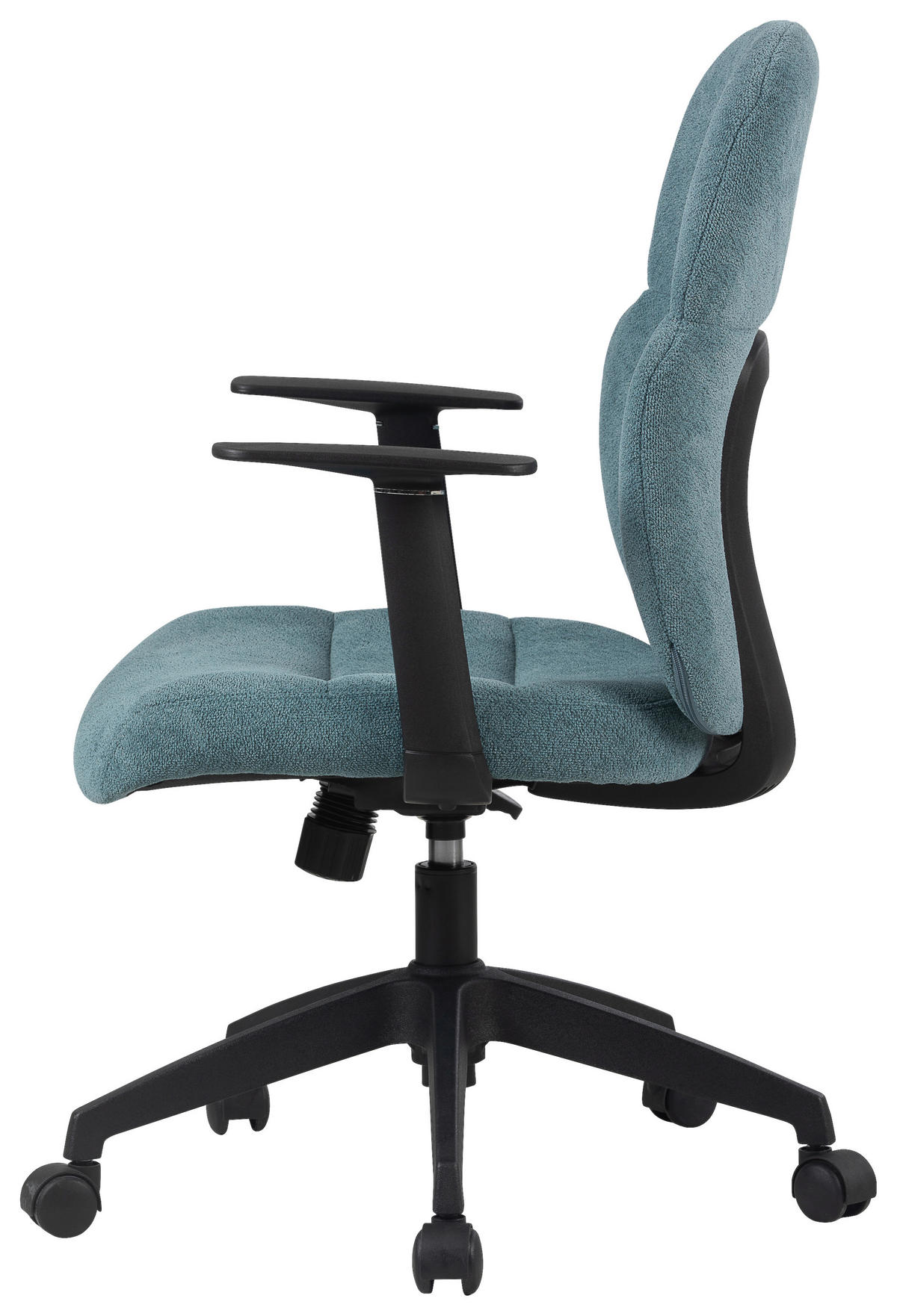 OTOČNÁ ŽIDLE, tkaná látka, modrá, černá - modrá/černá, Design, textil/plast (60/93,5-101/57cm) - Modante