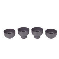 KERZENHALTER-SET - Anthrazit, KONVENTIONELL, Metall (8/4,5cm) - Blomus