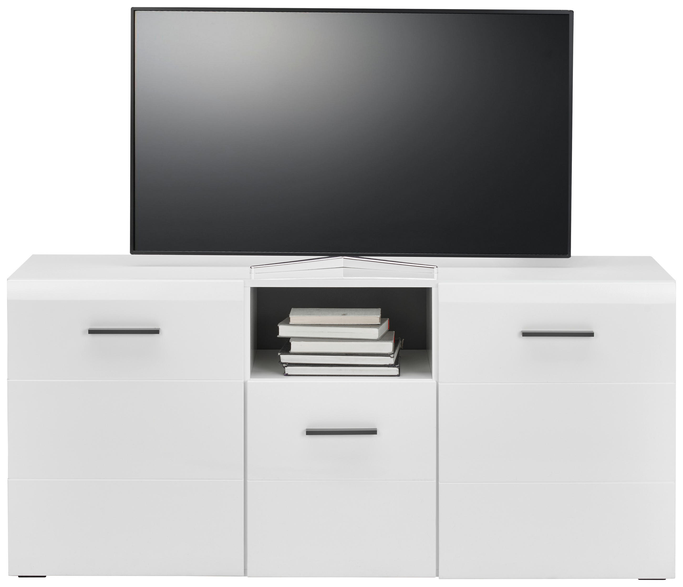 TV DIEL, antracitová, biela, 140/64/42 cm - biela/antracitová, Modern, kompozitné drevo/plast (140/64/42cm) - Hom`in