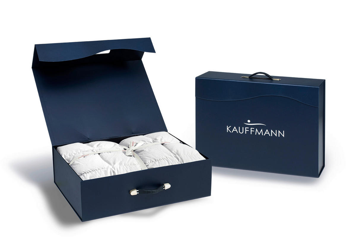 DAUNENDECKE  EIDERDAUNE EXCLUSIVE  155/220 cm   - Grauweiß, Basics, Textil (155/220cm) - Kauffmann