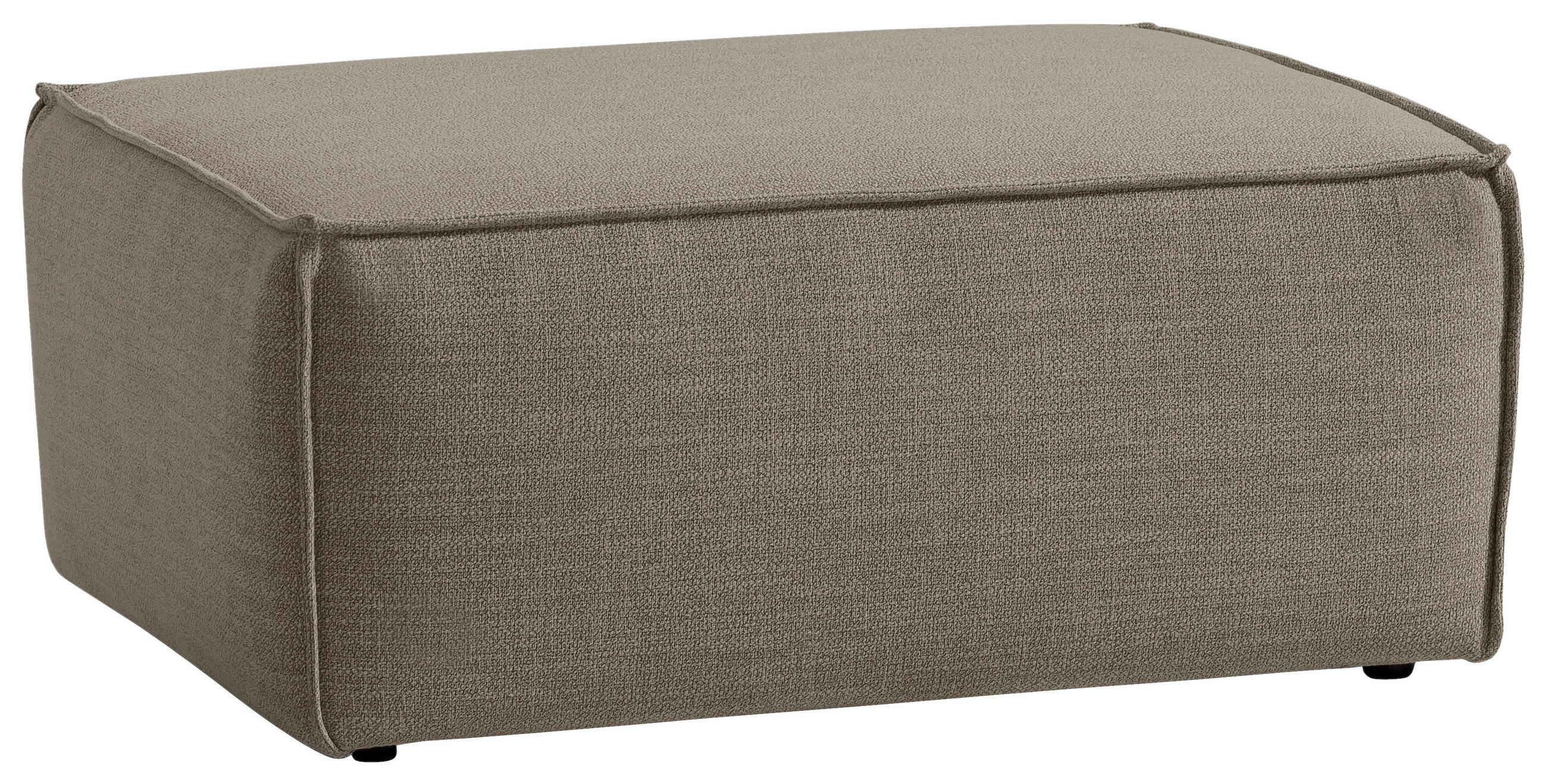 HOCKER in Textil Grau, Taupe  - Taupe/Schwarz, MODERN, Kunststoff/Textil (102/44/77cm) - MID.YOU