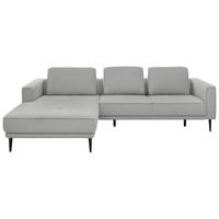 ECKSOFA Grau Flachgewebe  - Schwarz/Grau, KONVENTIONELL, Textil/Metall (193/279cm) - SetOne by Musterring