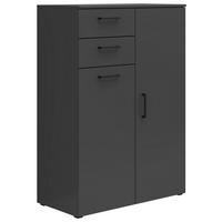 KOMODA  80/115/40 cm  grafitno siva  - crna/antracit, Moderno, pločasti materijal/plastika (80/115/40cm) - Carryhome