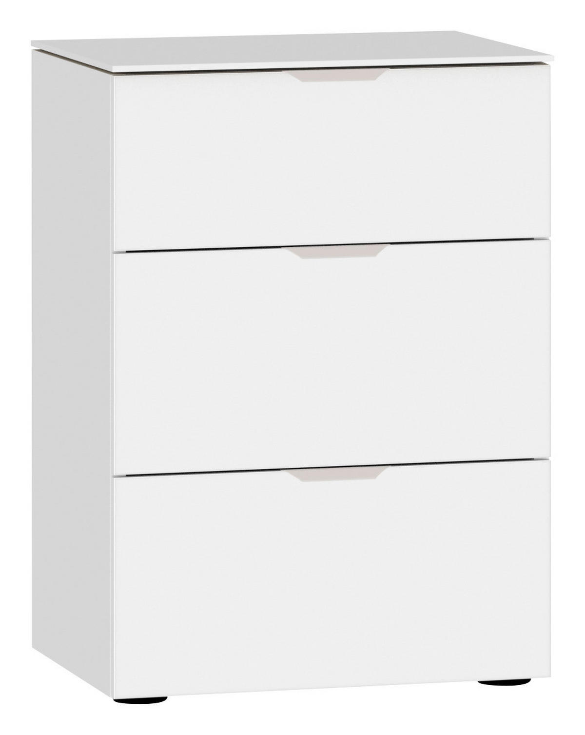 NACHTSCHRANK 45/65/43 cm  - Edelstahlfarben/Schwarz, Design, Glas/Holzwerkstoff (45/65/43cm) - Jutzler