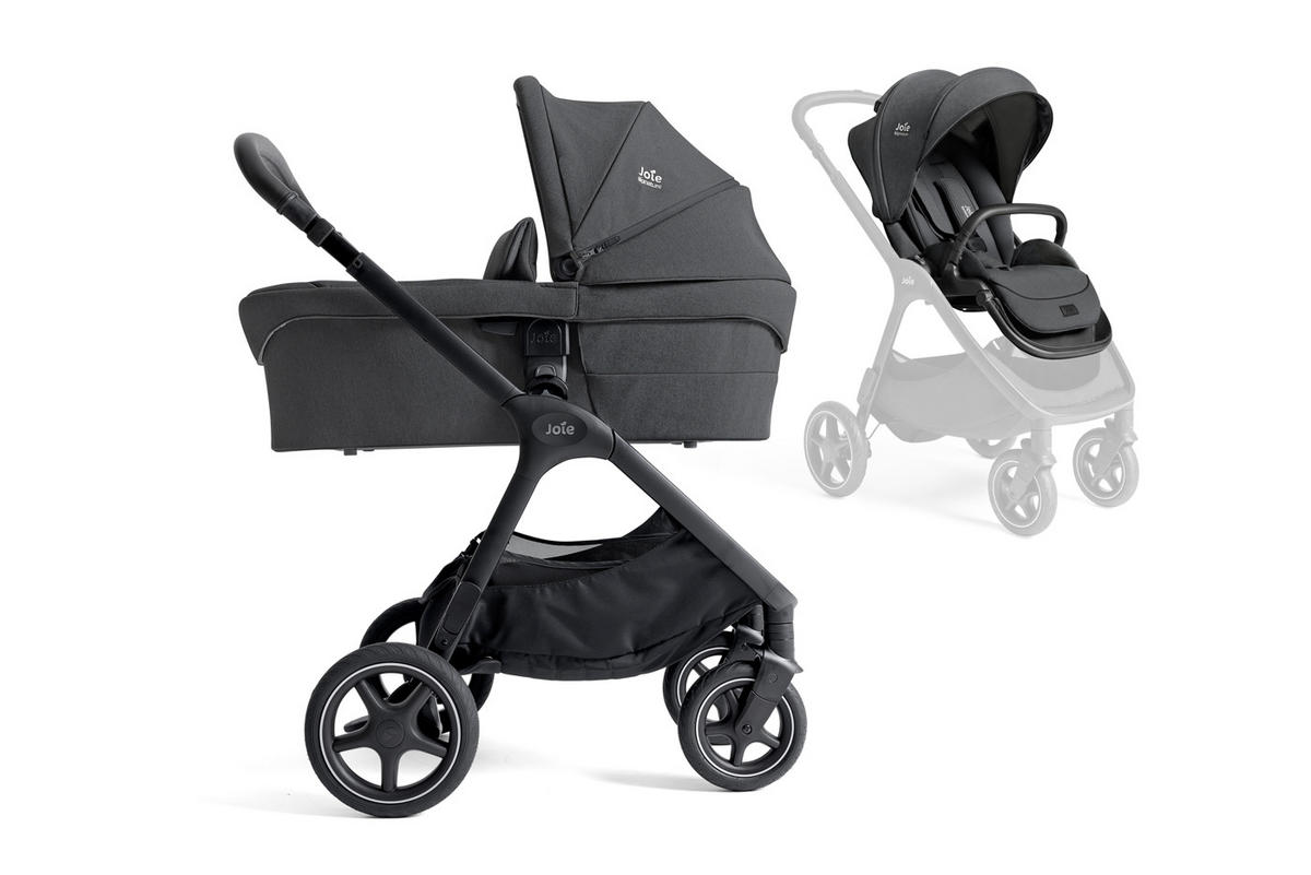 KOMBIKINDERWAGEN  Finiti 2in1  Ebony  - Dunkelgrau/Schwarz, Basics, Textil/Metall (60/109/87cm) - JOIE SIGNATURE