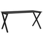 SCHREIBTISCH 160/80/75 cm  in Graphitfarben, Schwarz  - Graphitfarben/Schwarz, MODERN, Holzwerkstoff/Metall (160/80/75cm) - Novel