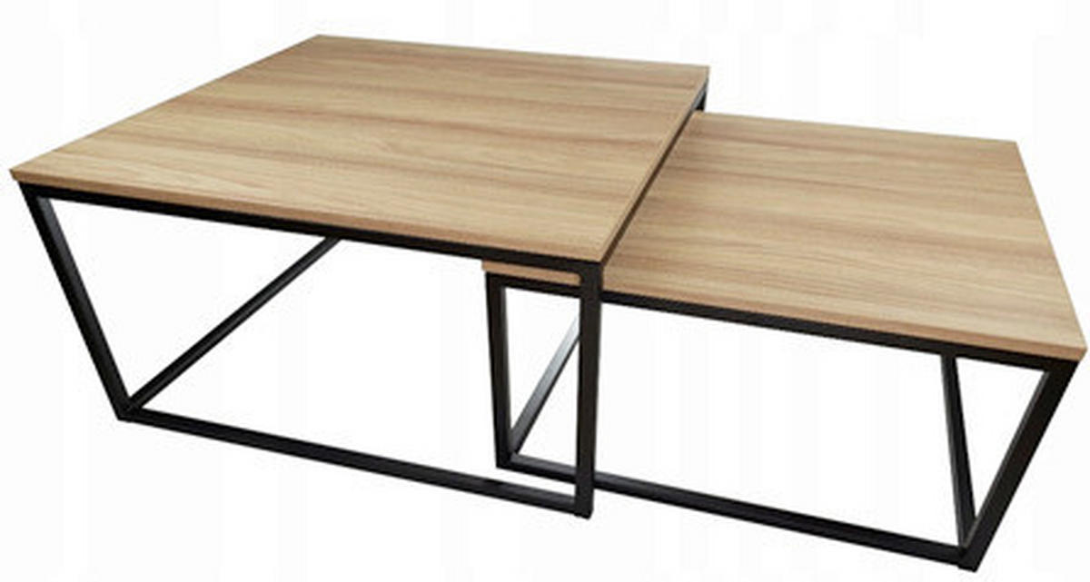 SET MĂSUȚE DE CAFEA - negru, Romantik / Landhaus, lemn (60-70/40-46/60-70cm) - Carryhome