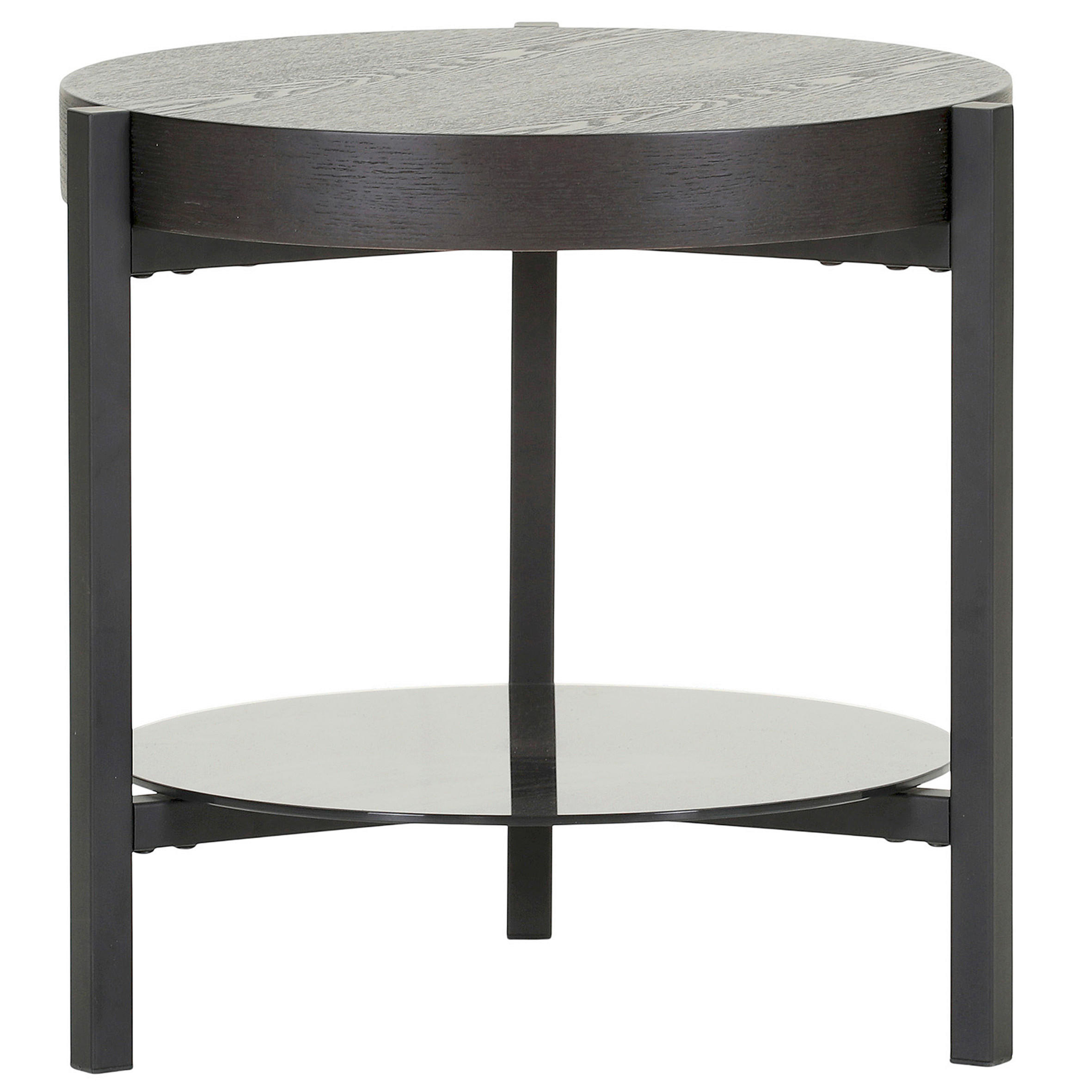 SOFFBORD i trä, glas  - svart, Design, metall/trä (52/50cm) - Novel