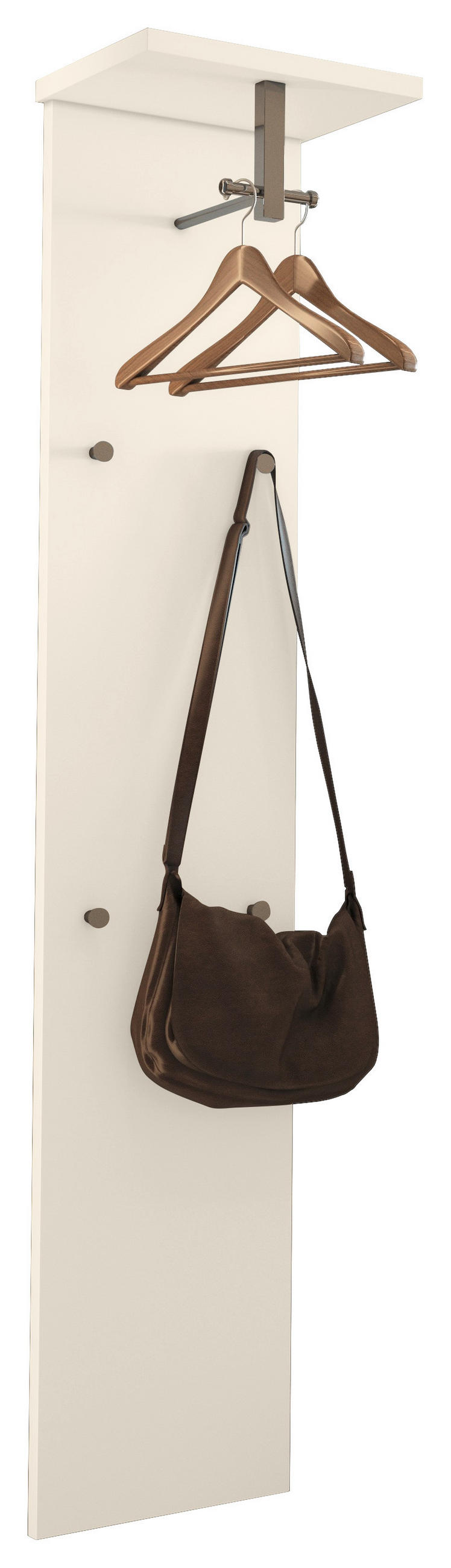 GARDEROBENPANEEL  in 33/167/31 cm  - Sandfarben/Chromfarben, Design, Holzwerkstoff/Metall (33/167/31cm) - Moderano