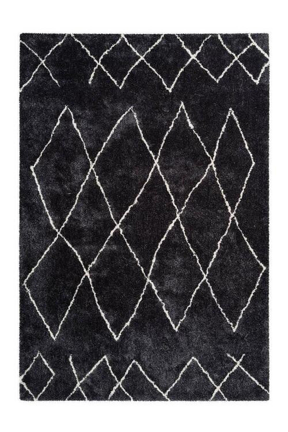 KOBEREC S VYSOKÝM VLASOM, 160/230 cm, antracitová - antracitová, Design, textil (160/230cm)