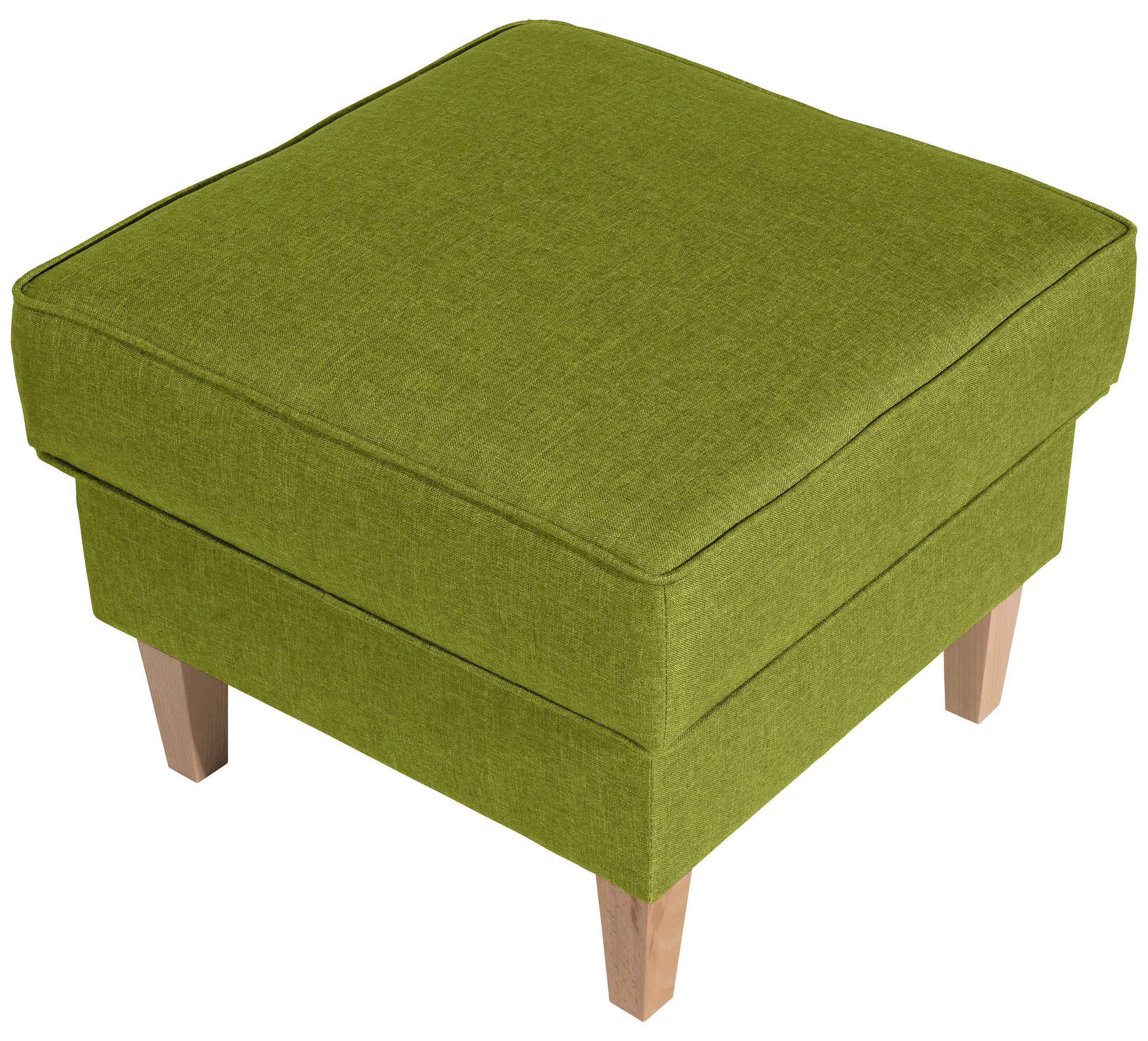 HOCKER in Textil Hellgrün  - Buchefarben/Hellgrün, Design, Holz/Textil (53/45/53cm) - Max Winzer