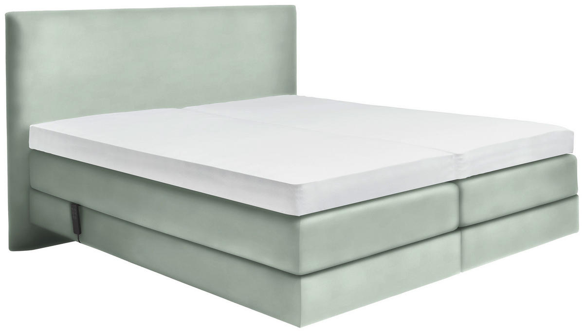 BOXSPRINGBETT 160/200 cm  in Jadegrün  - Jadegrün, Konventionell, Holz/Textil (160/200cm) - Dieter Knoll
