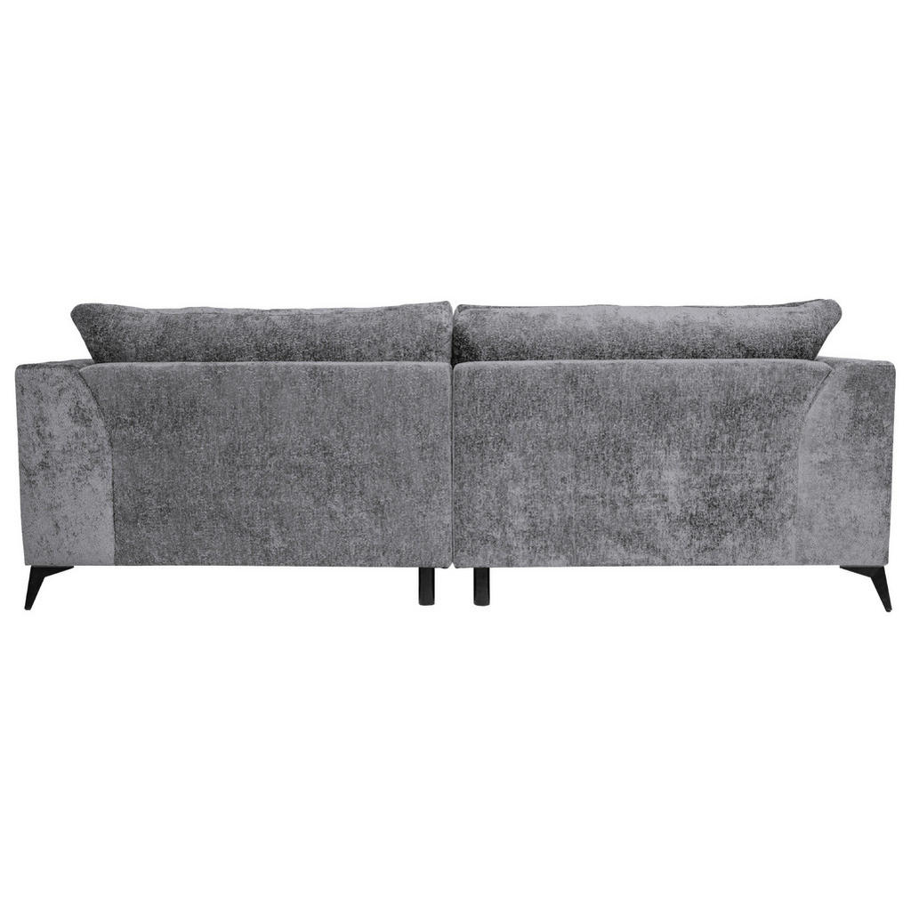 Thumbnail - home24 Bigsofa, Dunkelgrau, Textil, 3-Sitzer, Füllung: Schaumstoffflocken, 250x90x120 cm, Stoffauswahl, Rücken echt, Woh...