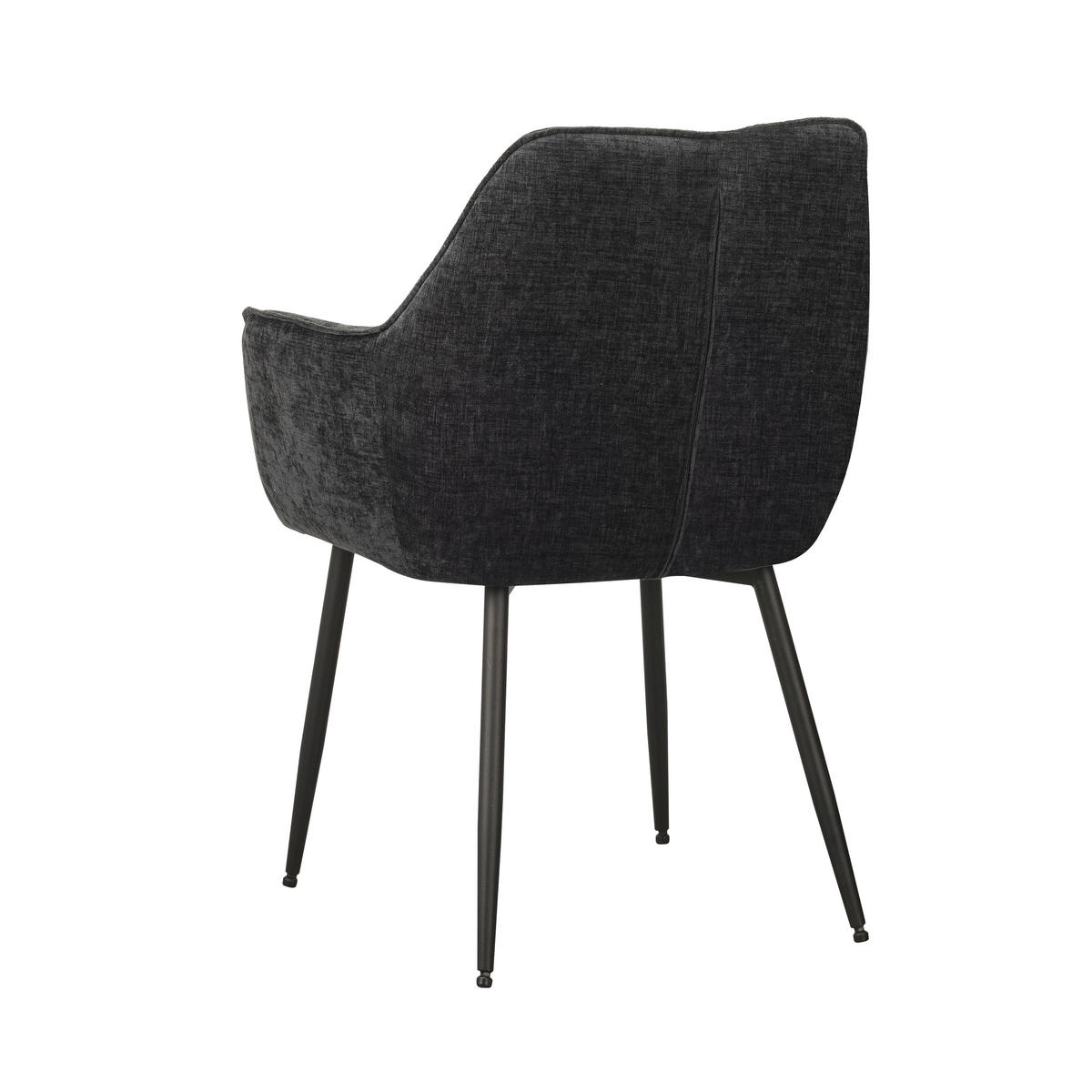 SADA STOLIČIEK S PODRÚČKAMI 2 kus - čierna/koňaková, Modern, kov/textil (61/84/59,5cm) - MID.YOU