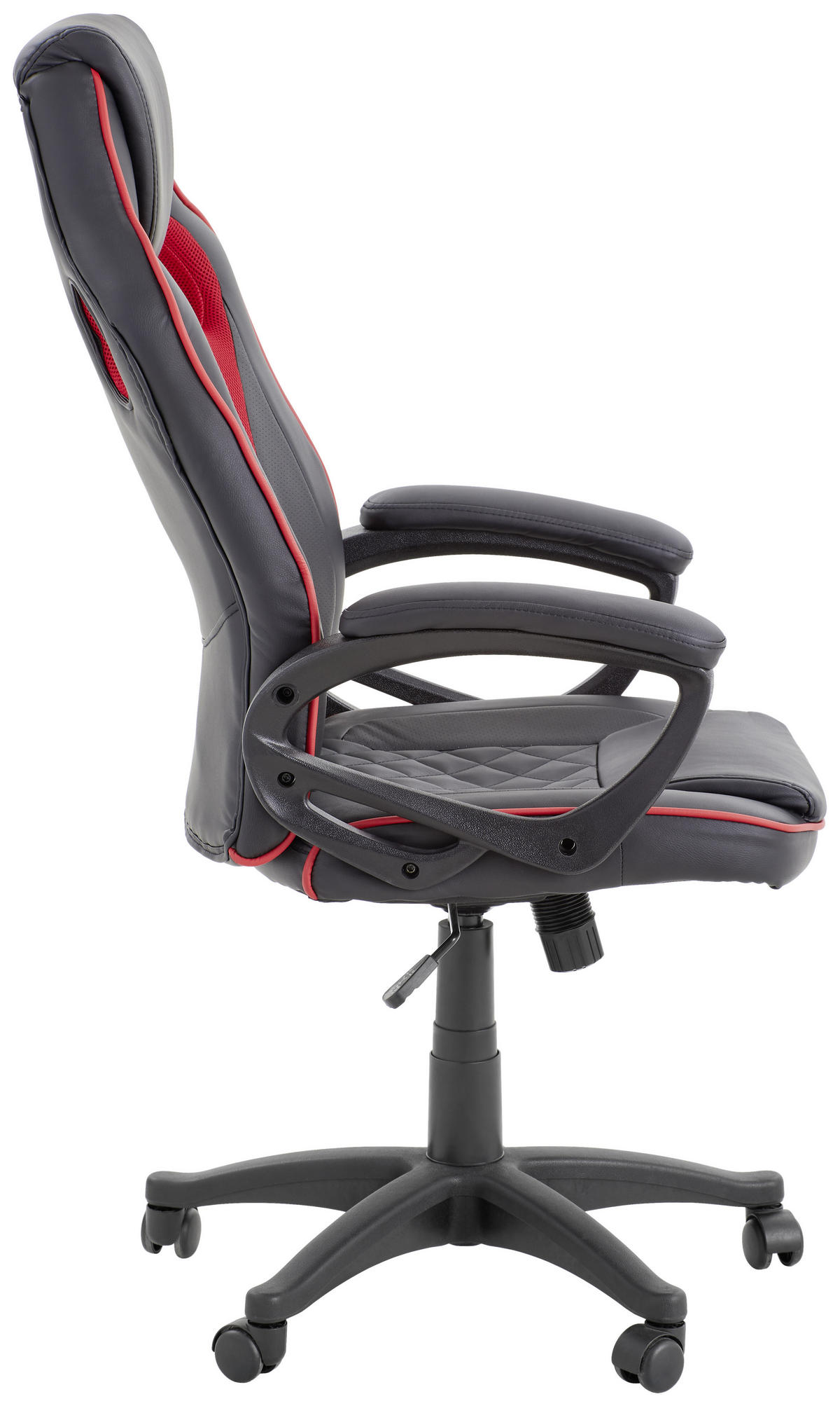 GAMING STOLICA  crvena, crna  metal, plastika, tekstil  - crna/crvena, Basics, metal/tekstil (67/113-123/71cm) - Xora
