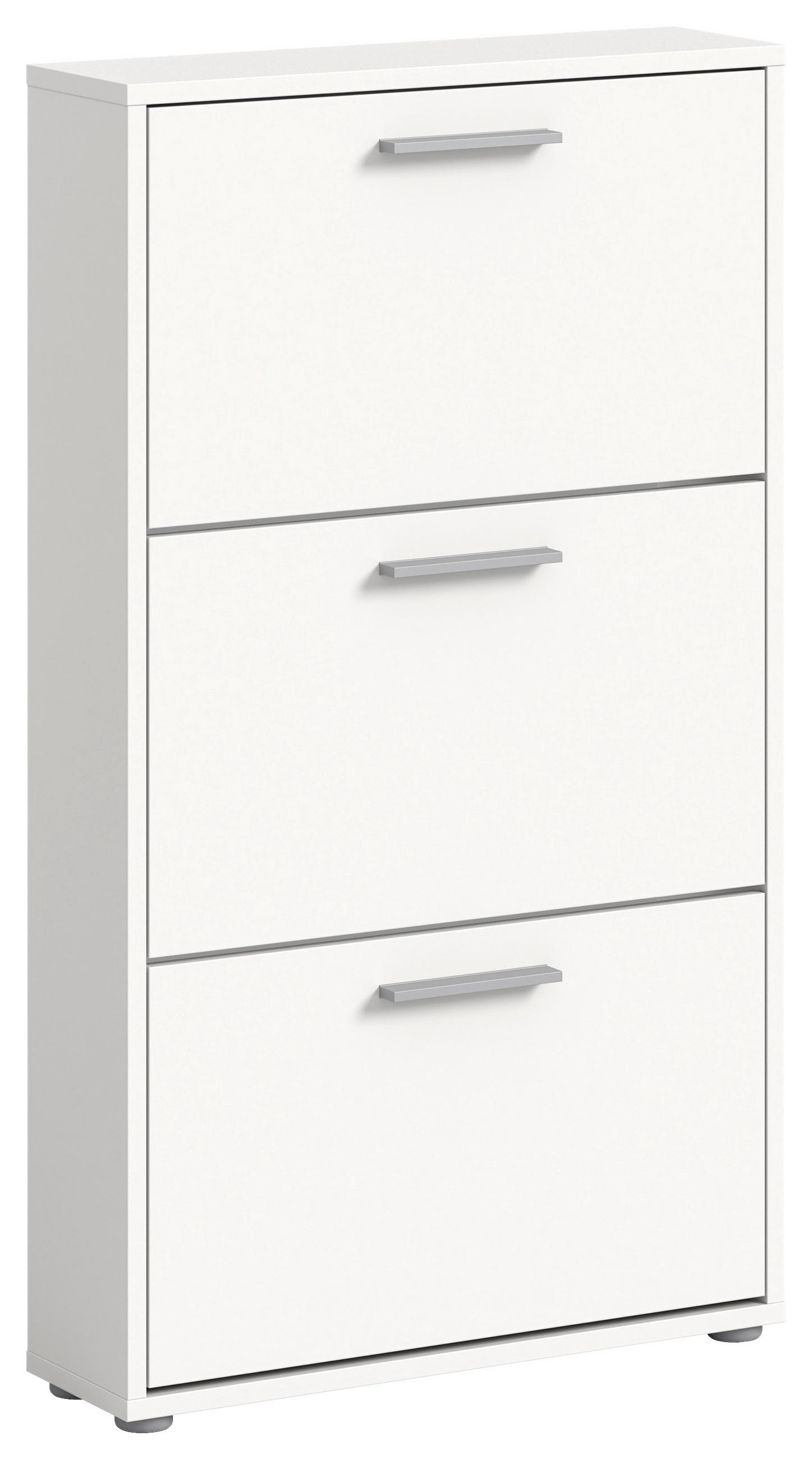 CIPELARNIK SA NAGIBNIM VRATIMA  bela  pločasti materijal     - siva/bela, Dizajnerski, pločasti materijal/plastika (59/103/17cm) - Carryhome