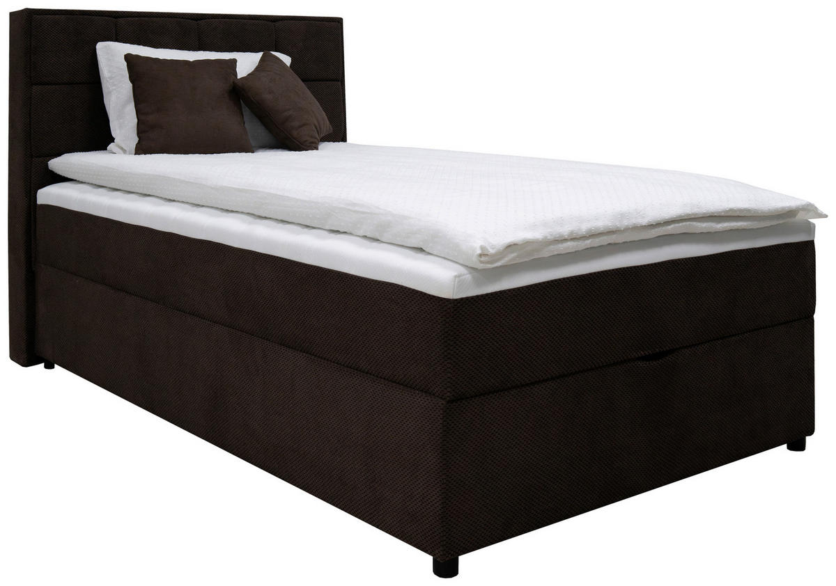 BOXBETT 120/200 cm  in Braun  - Braun, MODERN, Holz/Holzwerkstoff (120/200cm) - MID.YOU