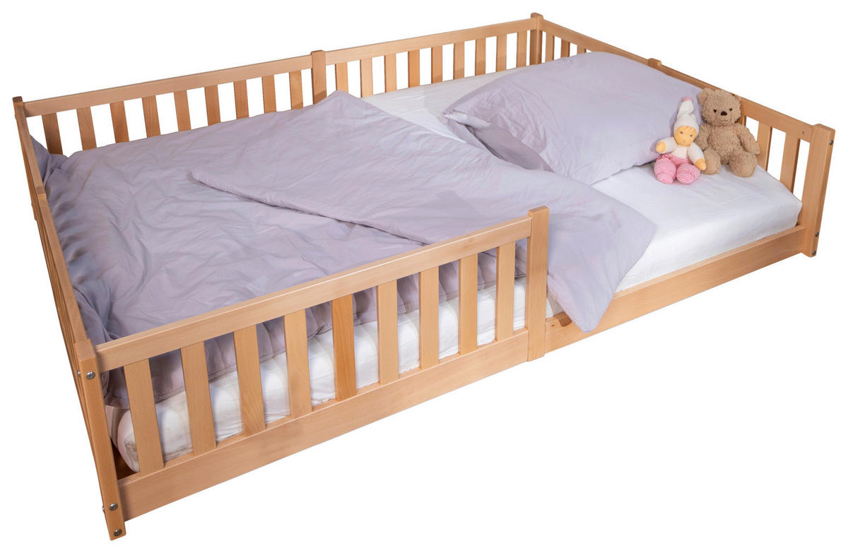 HAUSBETT  - Buchefarben, Basics, Holz (140/200/161cm) - tiSsi