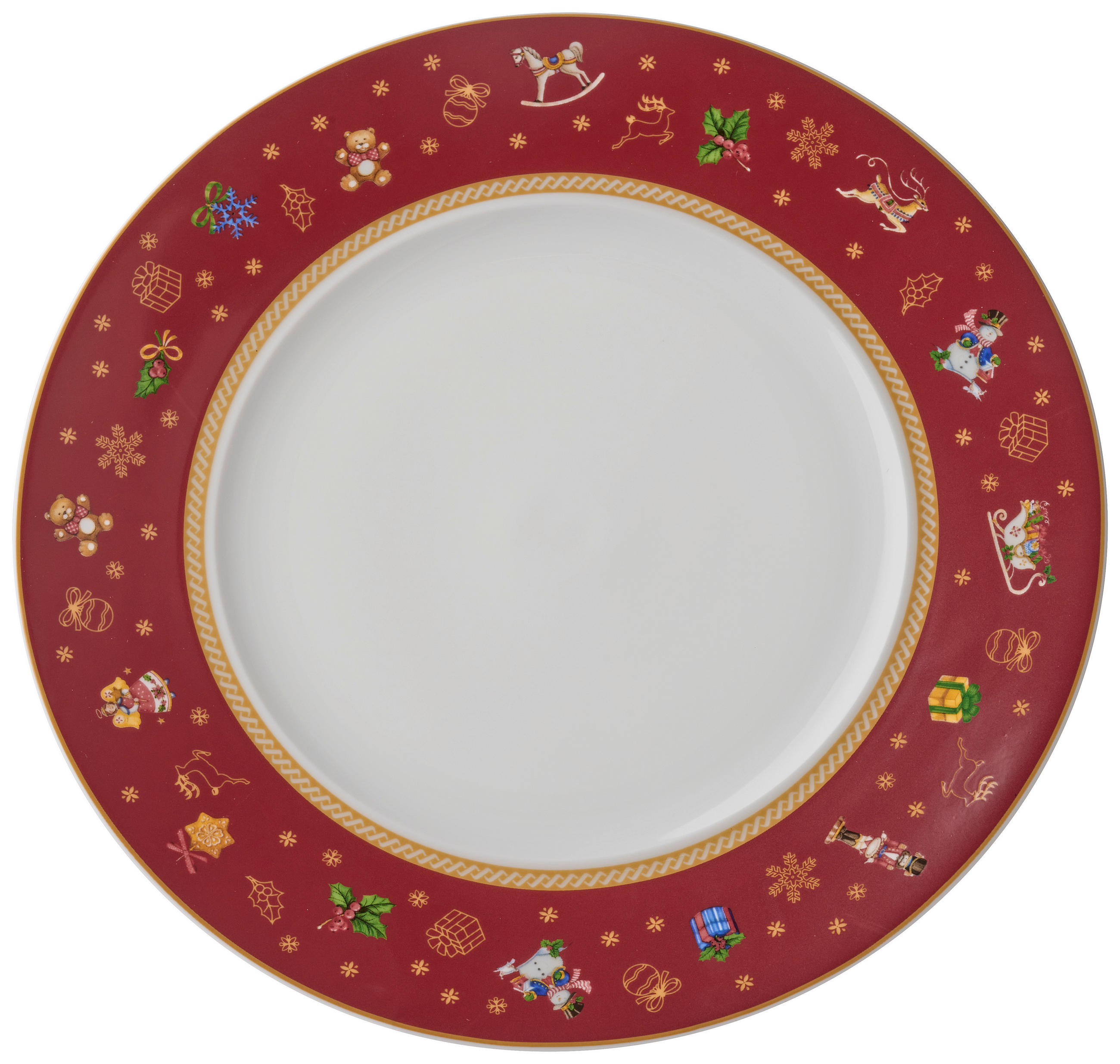 FARFURIE ÎNTINSĂ 28 cm  - roșu, Konventionell, ceramică (28cm) - X-Mas