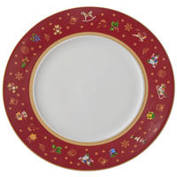 FARFURIE ÎNTINSĂ 28 cm  - roșu, Konventionell, ceramică (28cm) - X-Mas