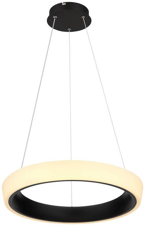 LED-HÄNGELEUCHTE Tabano 49,5/120 cm   - Opal/Schwarz, Design, Kunststoff/Metall (49,5/120cm) - Globo