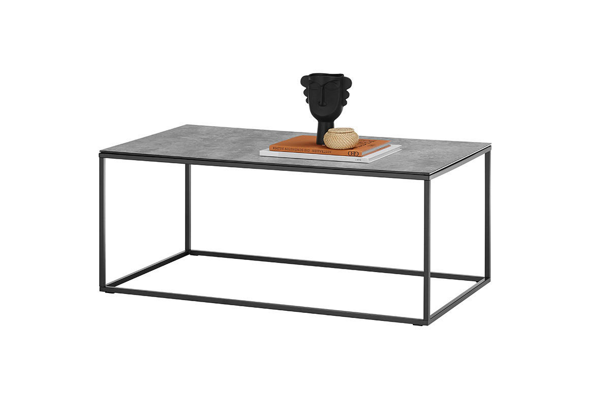COUCHTISCH Sicherheitsglas 110/60/45 cm rechteckig Grau, Schwarz  - Schwarz/Grau, Design, Glas/Metall (110/60/45cm) - Xora