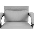 CHEFSESSEL Teddystoff Hellgrau - Hellgrau/Schwarz, Design, Kunststoff/Textil (64,5/112/120/65cm) - Carryhome