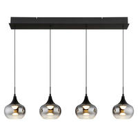 ZÁVĚSNÉ SVÍTIDLO, 90/15/150 cm  - šedá/bílá, Design, kov/plast (90/15/150cm) - Globo