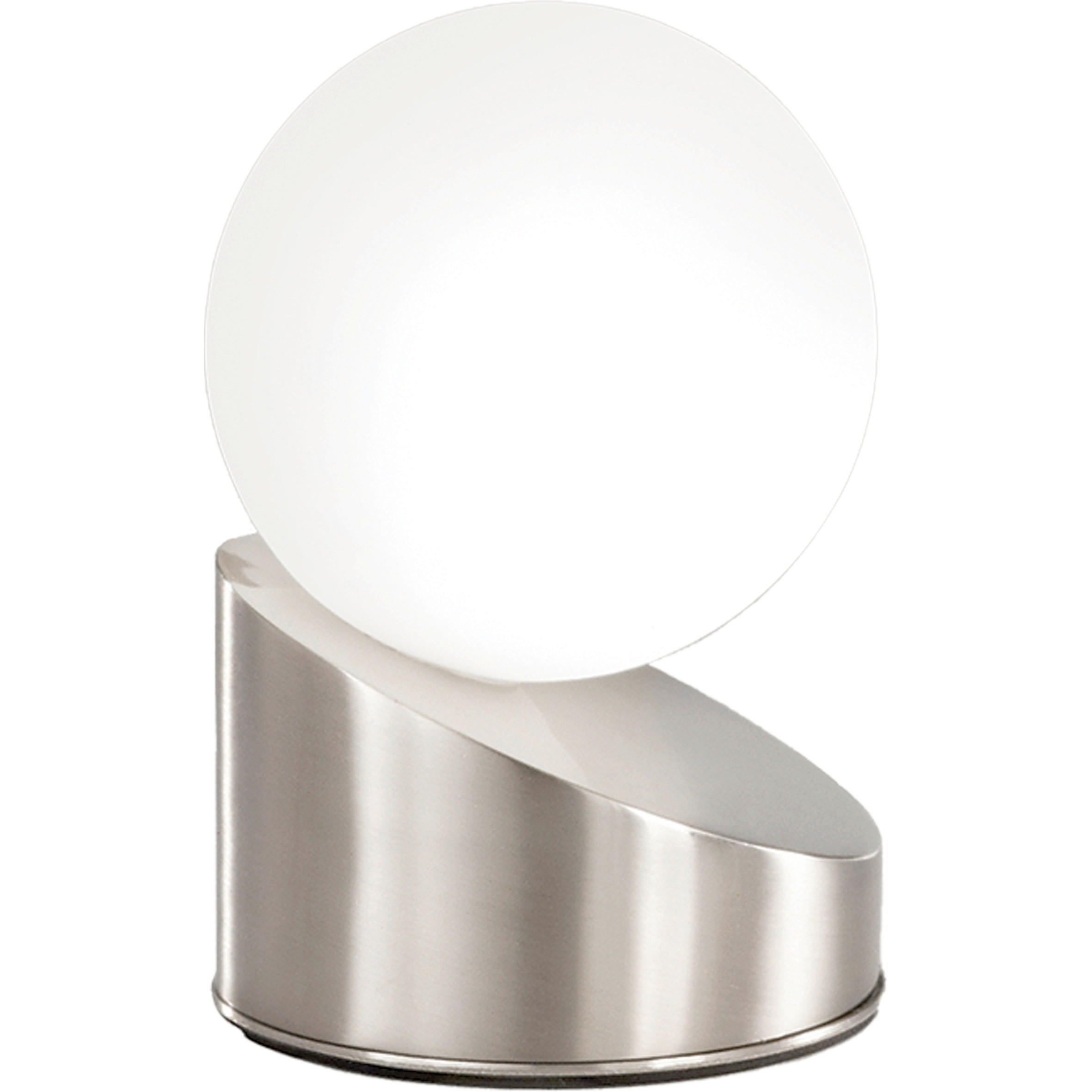 TISCHLEUCHTE Gravity 10/15/0 cm   - Weiß/Nickelfarben, Basics, Glas/Metall (10/15/0cm) - Fabas Luce