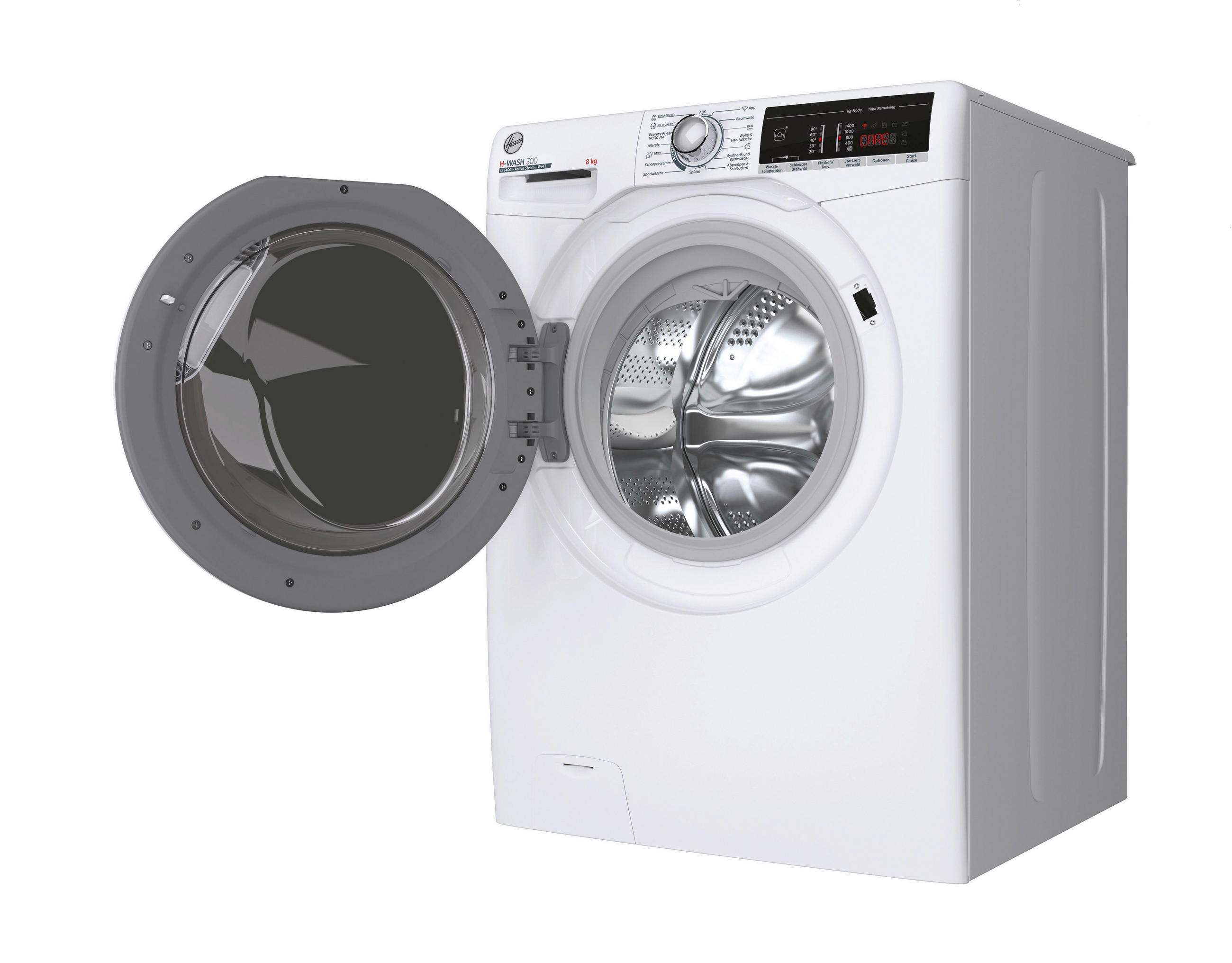 WASCHMASCHINE H3WOSQ485TA4-84  - Weiß, Basics, Glas/Kunststoff (60/85/47cm) - Hoover