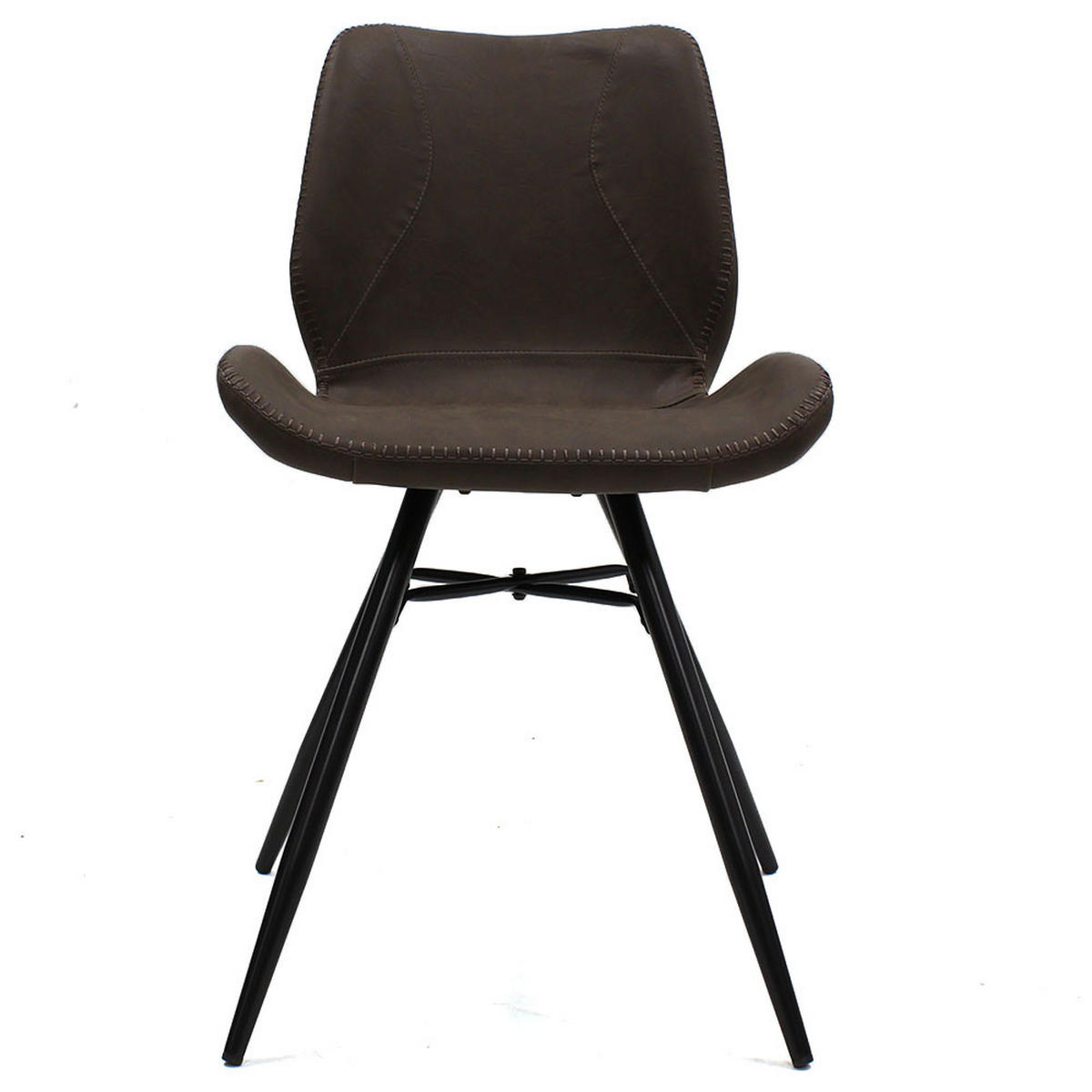 SADA ŽIDLÍ 4 kusy - černá/šedohnědá, Lifestyle, kov/textil (47/82/55cm) - MID.YOU