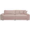 BIGSOFA in Cord Rosa - Schwarz/Rosa, MODERN, Kunststoff/Textil (278/93/112cm) - Carryhome