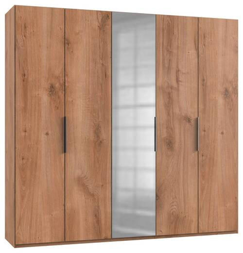 DREHTÜRENSCHRANK in Eichefarben  - Chromfarben/Eichefarben, Modern, Holzwerkstoff (250/236/58cm) - MID.YOU