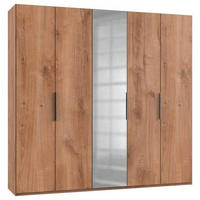 DREHTÜRENSCHRANK in Eichefarben  - Chromfarben/Eichefarben, Modern, Holzwerkstoff (250/236/58cm) - MID.YOU