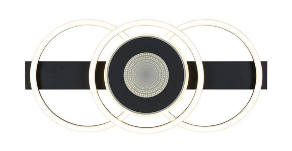 LED-DECKENLEUCHTE 60/28/6,5 cm  - Schwarz, Basics, Kunststoff/Metall (60/28/6,5cm) - Boxxx