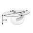 COUCHTISCH oval Weiß - Weiß, Design, Glas/Kunststoff (115/65/42cm) - Carryhome