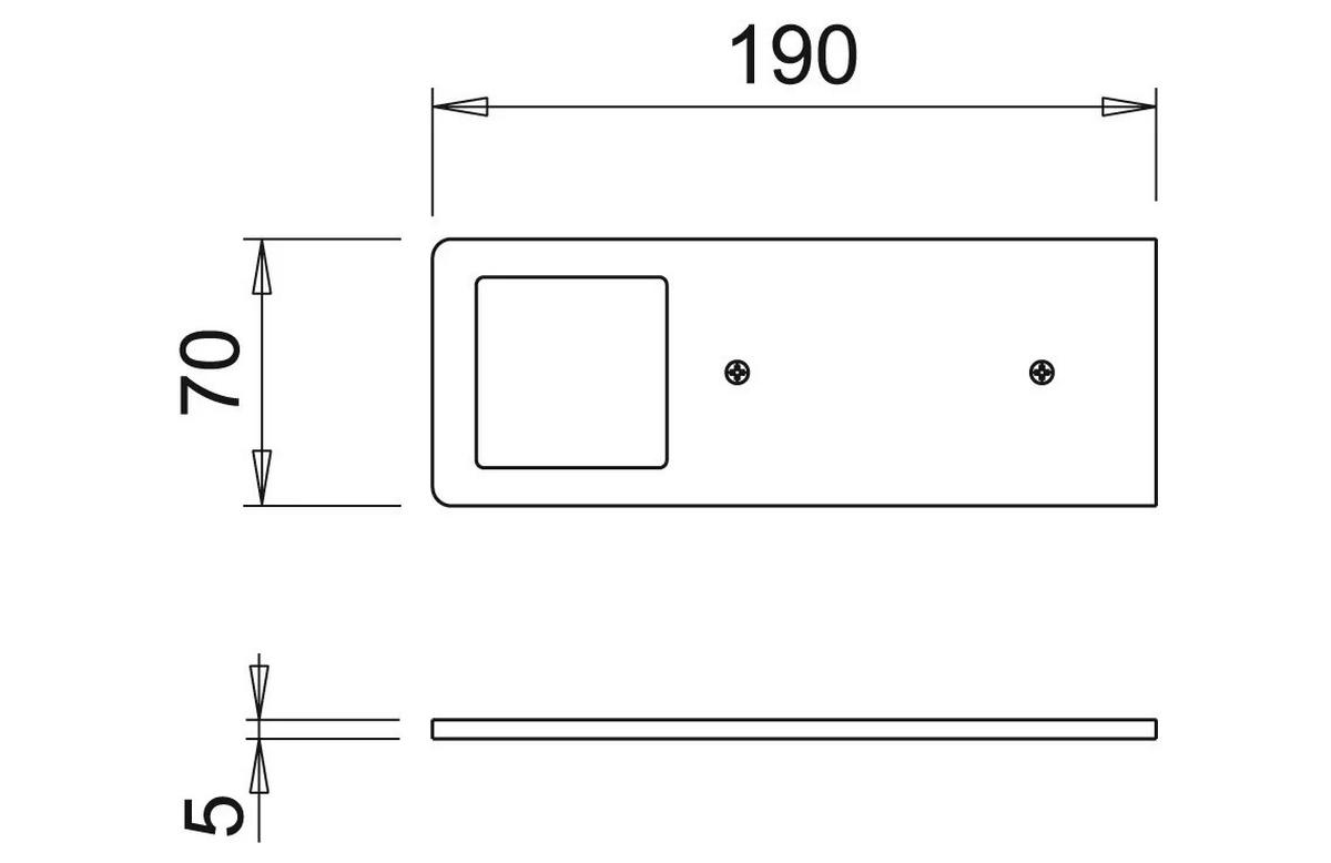 UNTERBAULEUCHTEN-SET - Schwarz, Basics, Kunststoff/Metall (19/7/0,5cm) - HKT