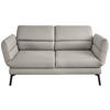 2-SITZER-SOFA Flachgewebe Beige  - Beige/Schwarz, Design, Textil/Metall (178-226/83-113/96-177cm) - Dieter Knoll