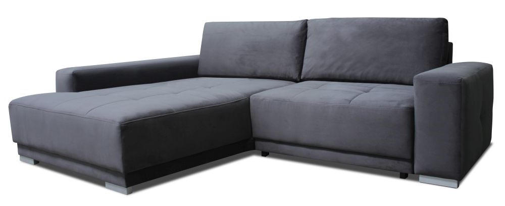 SJEDEĆA GARNITURA tekstil  siva   - siva/srebrne boje, Design, tekstil/drvo (195/259cm) - Cantus