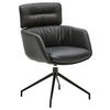 KAROSSZÉK fekete  - fekete, Design, bőr/fém (62/92/65cm) - Dieter Knoll
