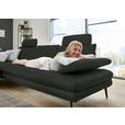ECKSOFA in Echtleder Dunkelgrün  180/310 cm  - Dunkelgrün/Schwarz, Design, Leder/Metall (180/310cm) - Dieter Knoll