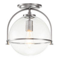 STROPNA SVETILKA Elstead Somerset 28.2/31.8 cm   - barve niklja, Design, kovina/steklo (28.2/31.8cm) - Elstead Lighting